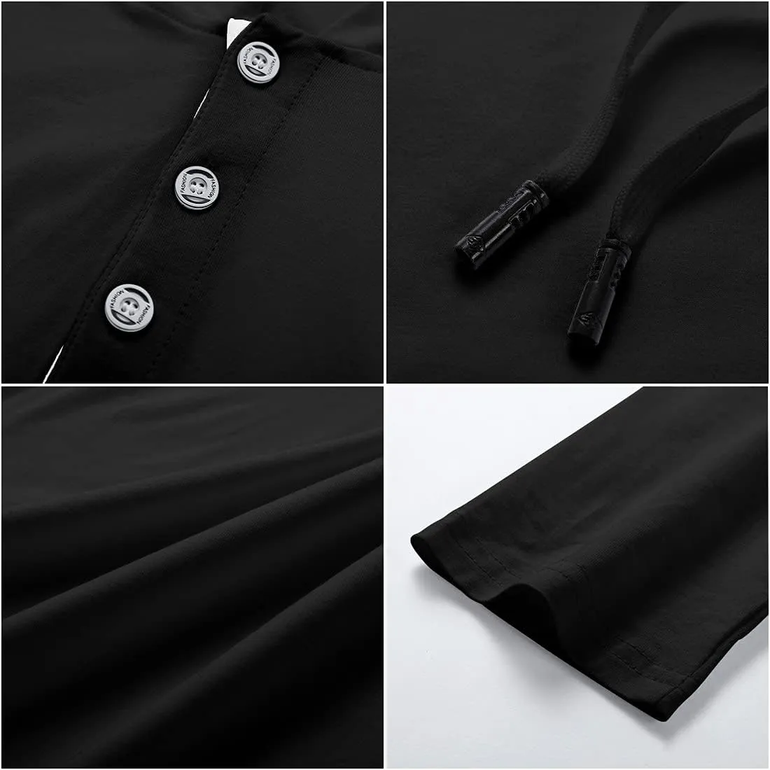 Aiyino Men's Long Sleeve Fashion Athletic Hoodies Sport Sweatshirt Hip Hop Pullover