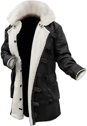 Blingsoul Real Lambskin Swedish Bomber Coat - Sherpa Lined Leather Jacket Fur Coats