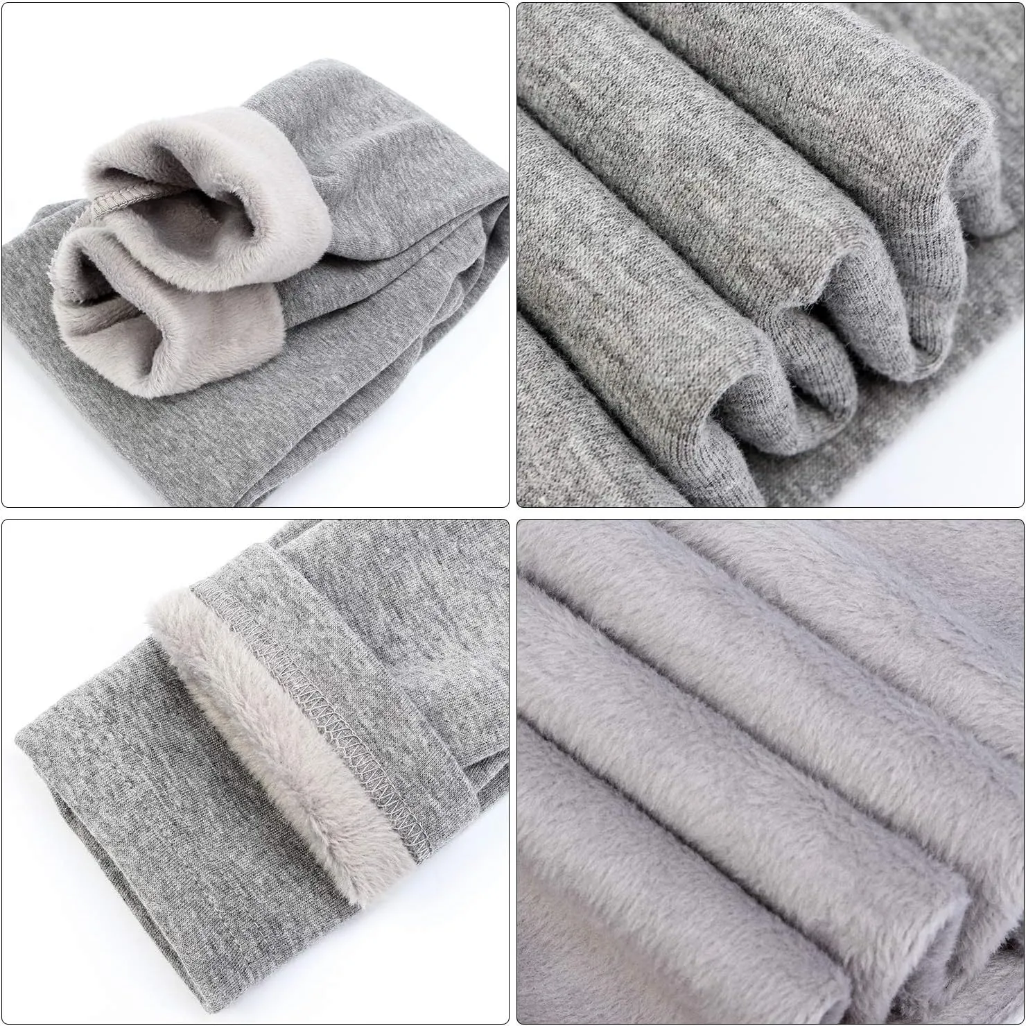 BOOPH Girls Winter Leggings Fleece Lined Toddler Kids Basic Full Length Pants