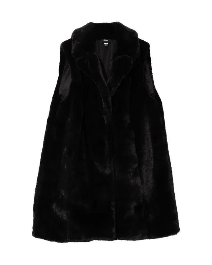 Echo Sheared Faux Mink Longline Vest