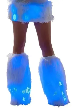 FF429 - Faux Fur Light-Up Leg warmers