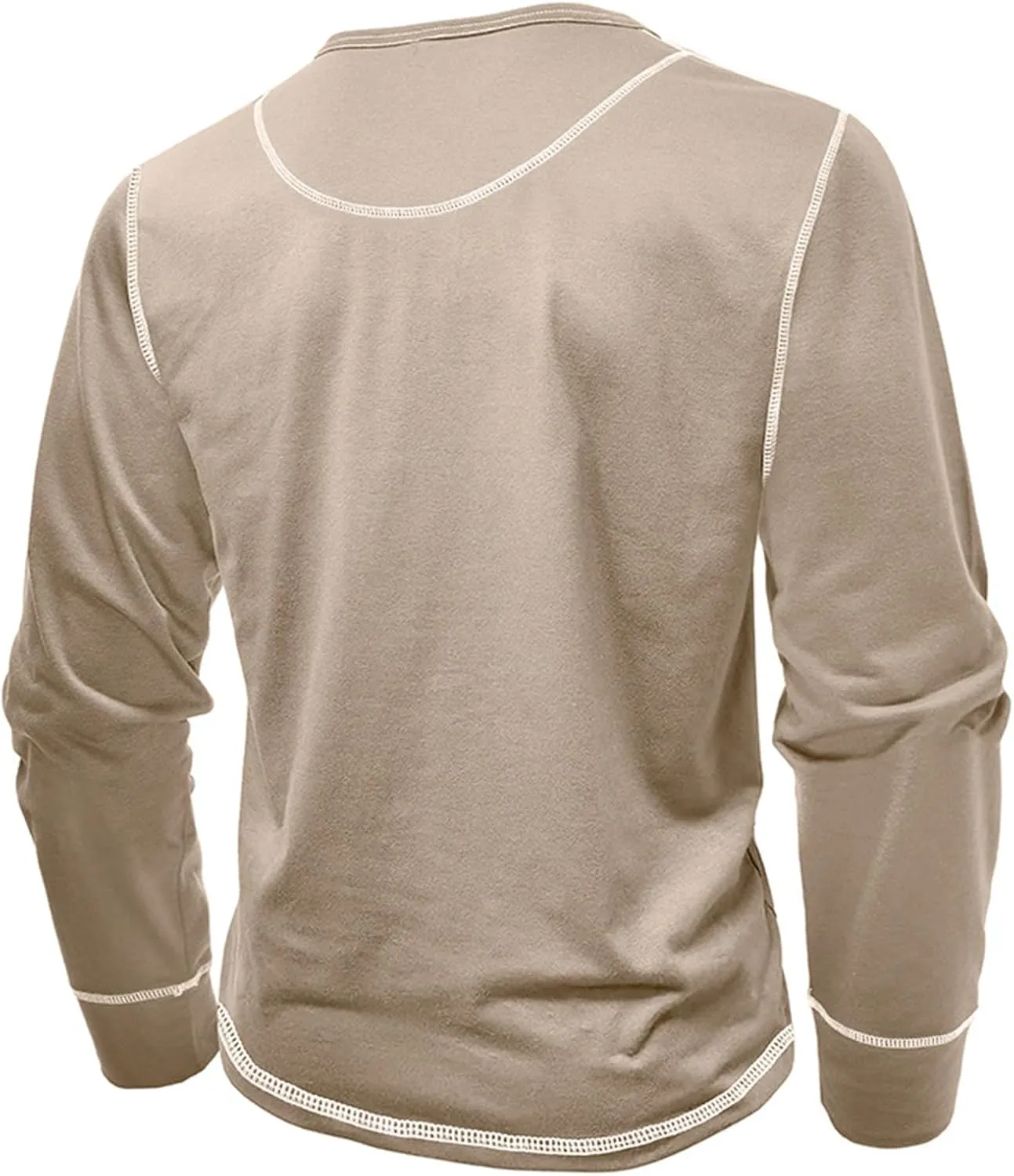 Henley Shirts for Men Casual Button Down Shirts Big and Tall Long Sleeve Shirts Trendy Spring Tops