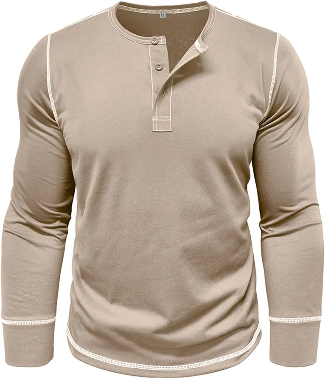 Henley Shirts for Men Casual Button Down Shirts Big and Tall Long Sleeve Shirts Trendy Spring Tops