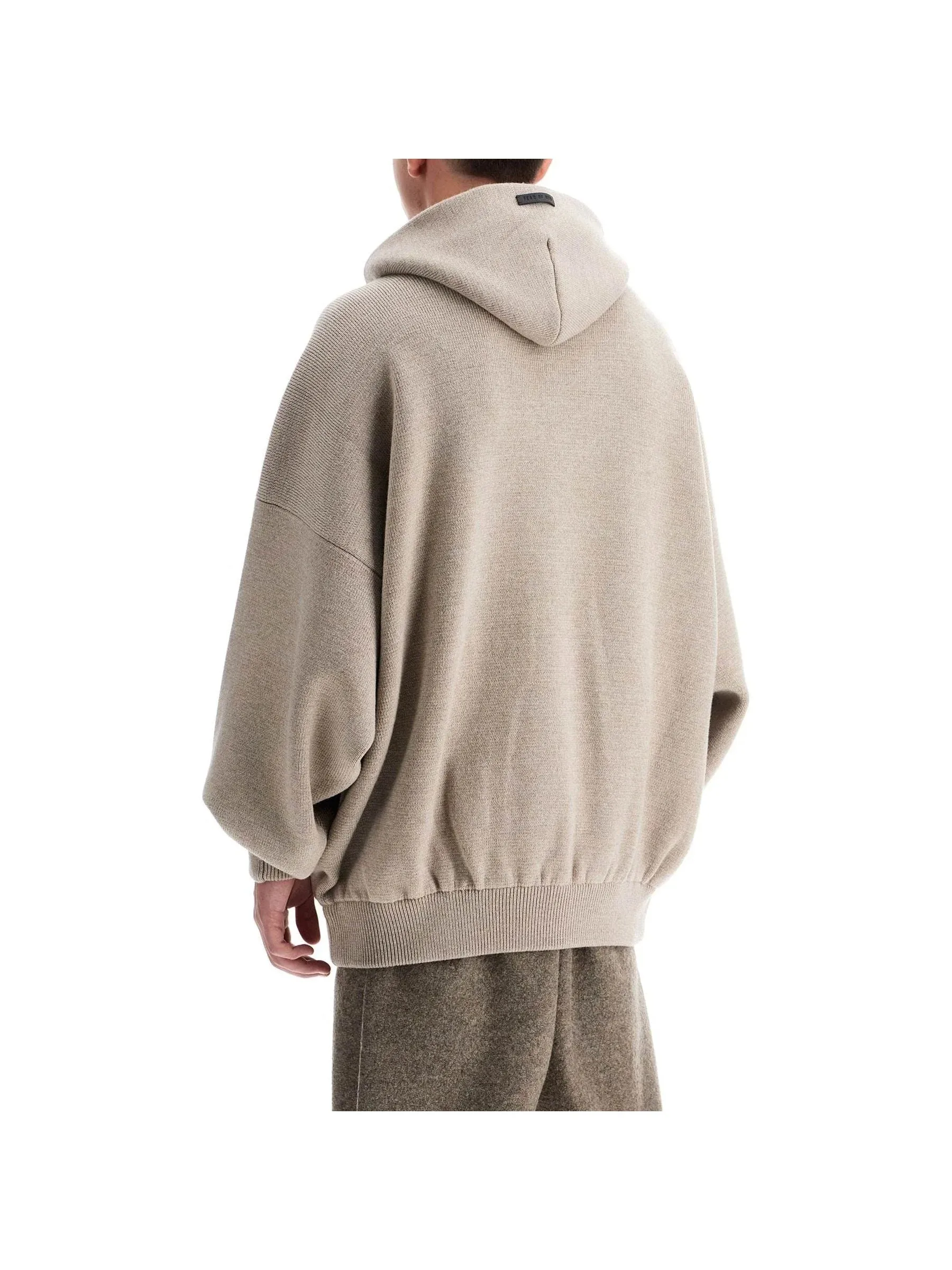 Hooded Knit Wool Sweater