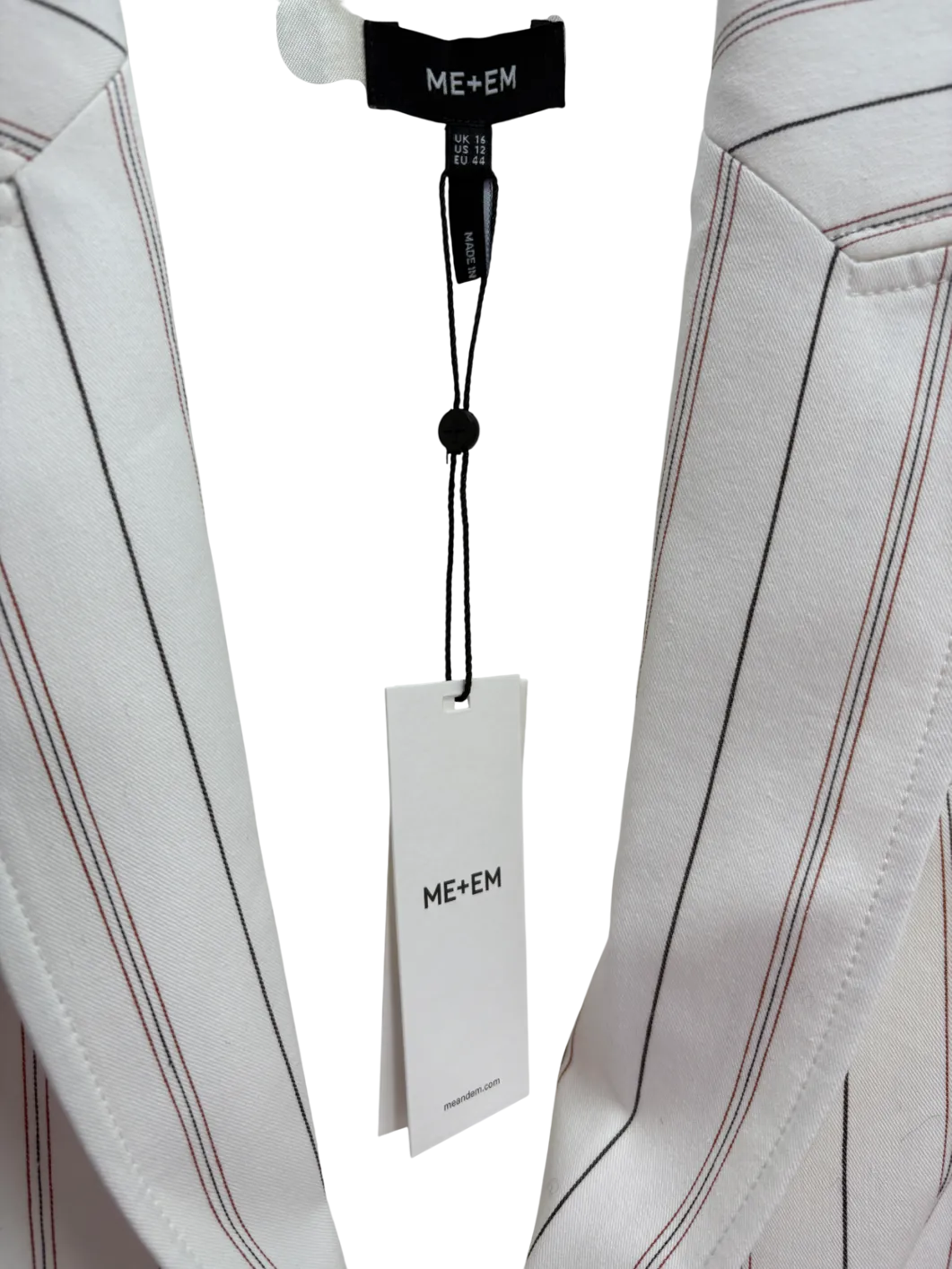 ME EM White The Very Useful Multi Stripe Blazer UK 16