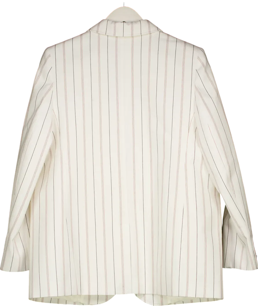 ME EM White The Very Useful Multi Stripe Blazer UK 16