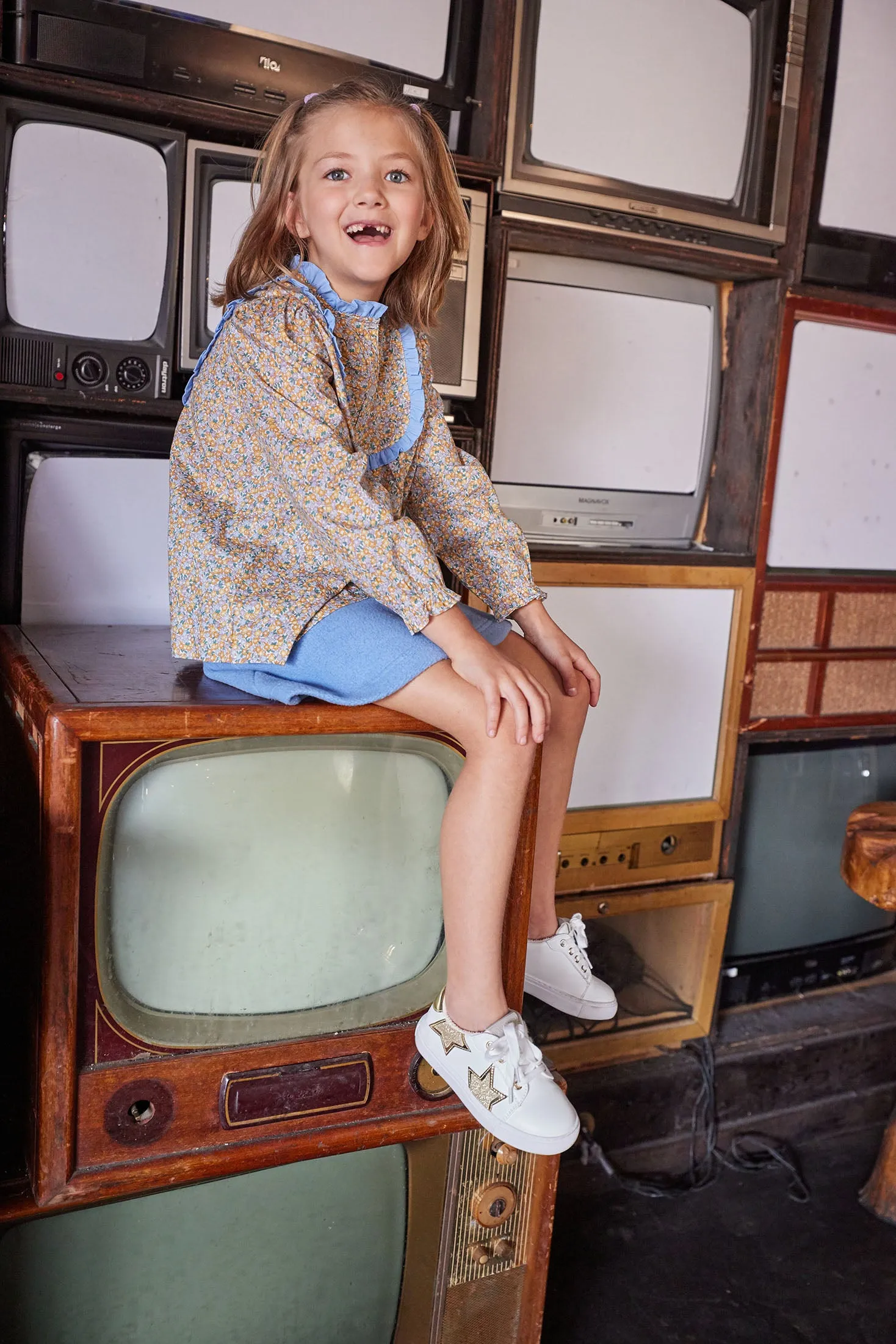 Mini Skirt - French Blue Sherpa