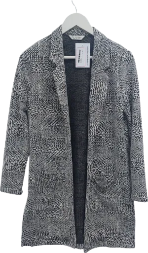 Miss Selfridge Black Longline Soft Open Blazer UK 10