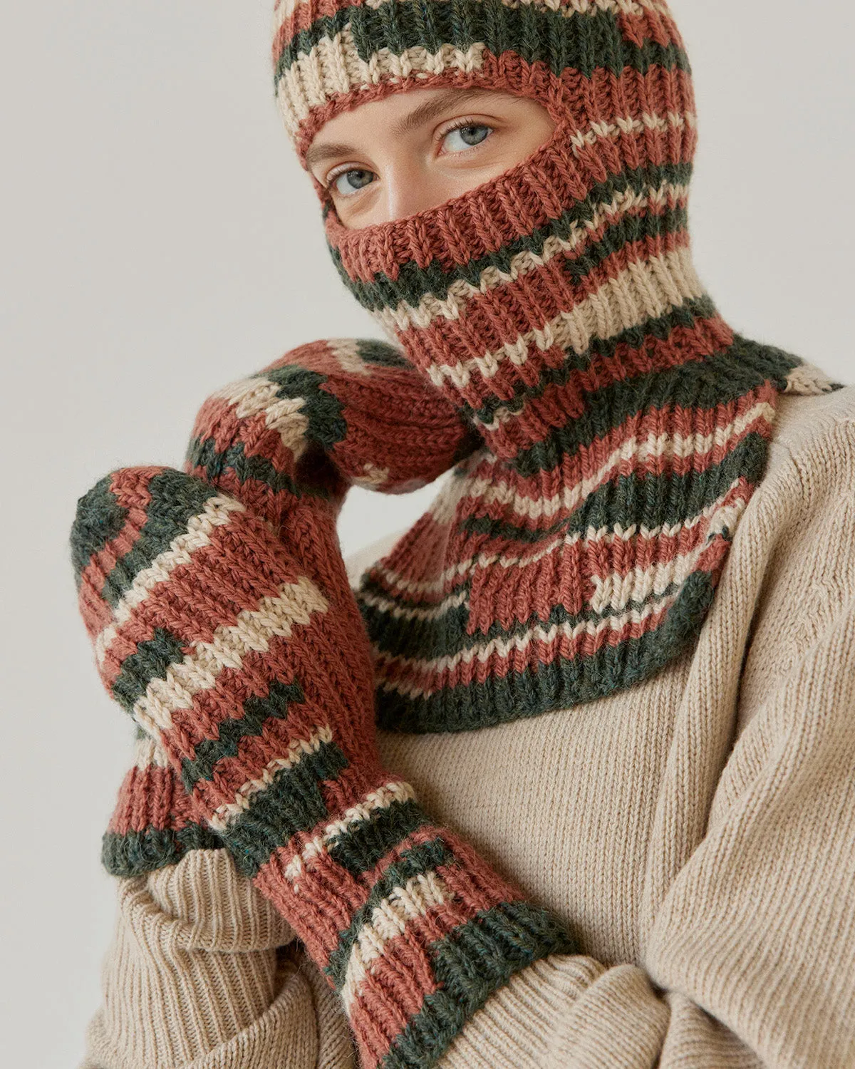 Močiutės Alpaca Wool Mittens Dusk