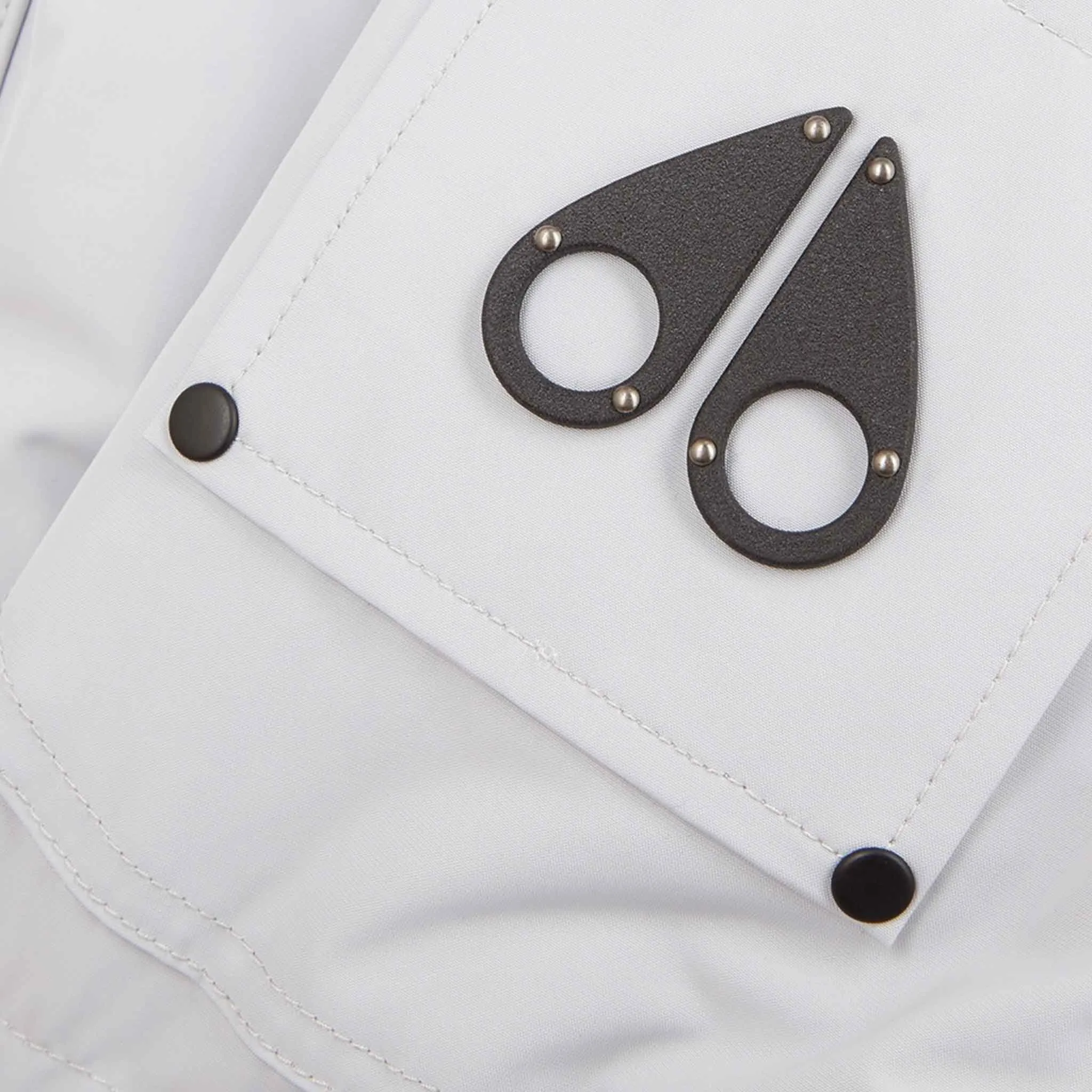 Moose Knuckles Mens Big Ridge Parka in Grey Birch/ Frost Fur