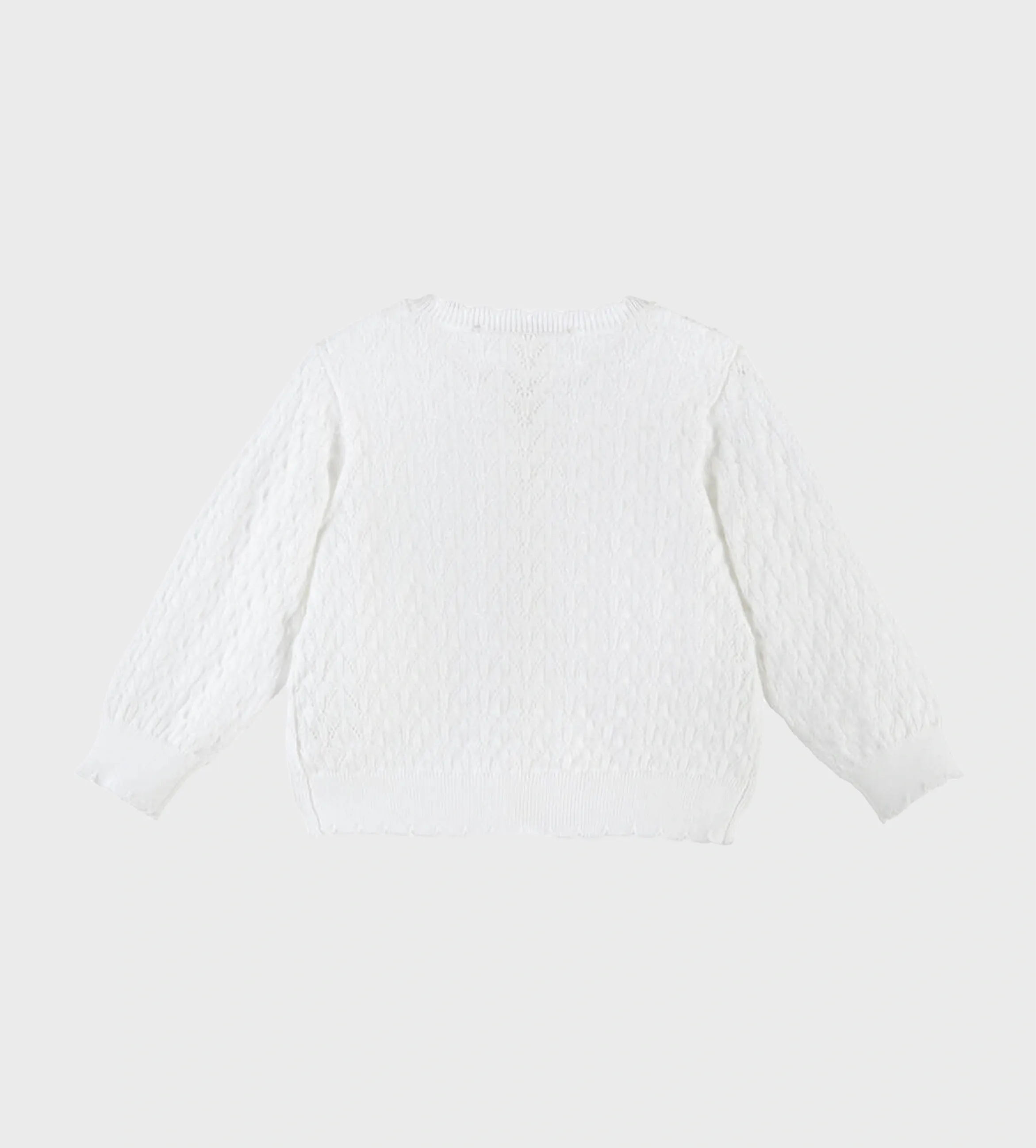 Openwork-Detailing Cardigan Blanc