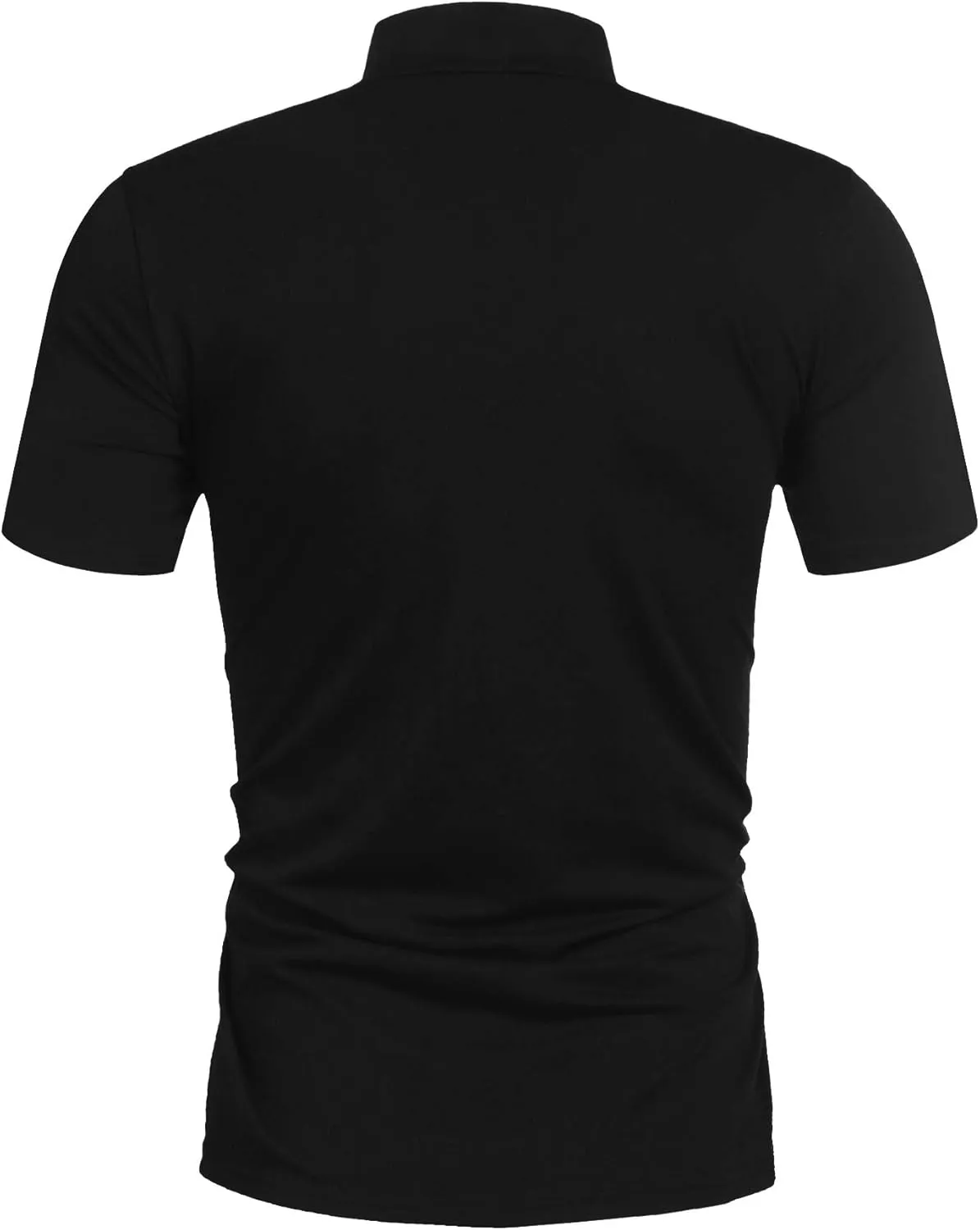 Poriff Mens Casual Turtleneck Mock Neck T Shirt Slim Fit Short Sleeve Summer Basic Tops