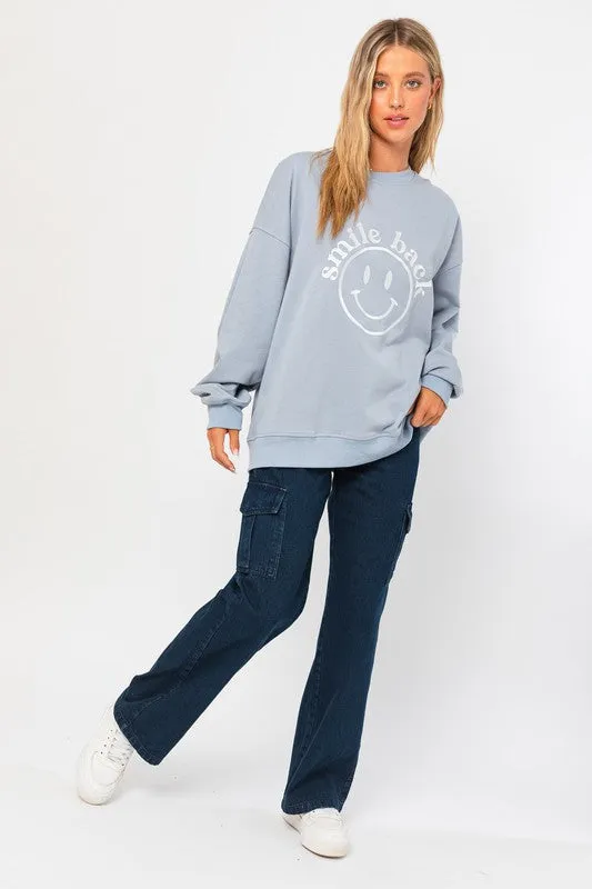 Smile Back Oversized Sweatshirt