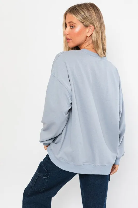 Smile Back Oversized Sweatshirt