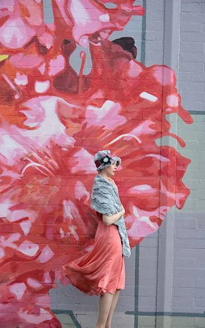 Stole - Luxury Faux Fur in Winter River