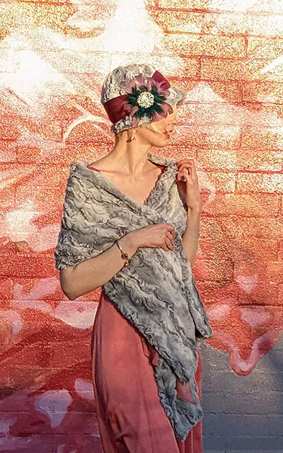 Stole - Luxury Faux Fur in Winter River