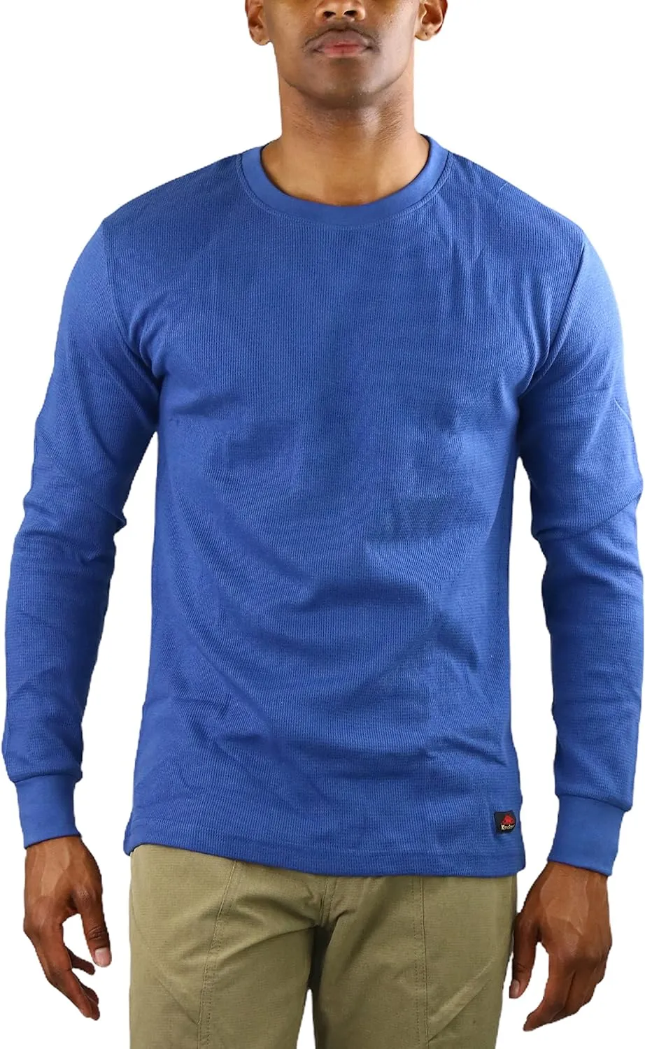 ToBeInStyle Men's Heavy or Medium Weight Premium Waffle Thermal Long Sleeve Crewneck Shirt