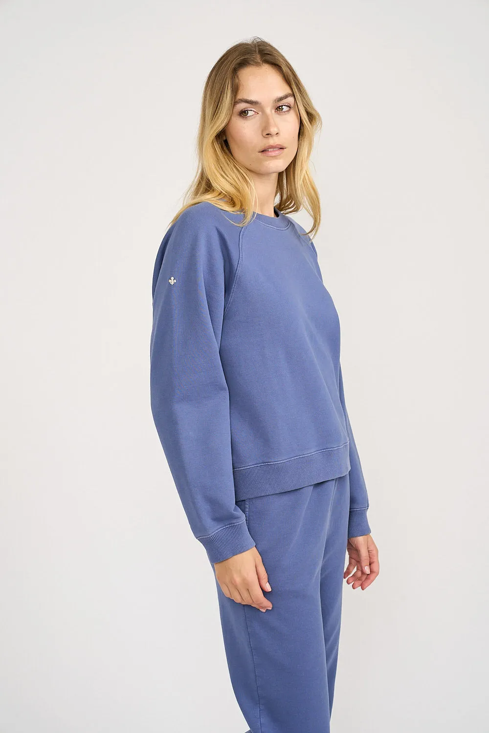 Vintage Fleece Sweatshirt - Blue Indigo